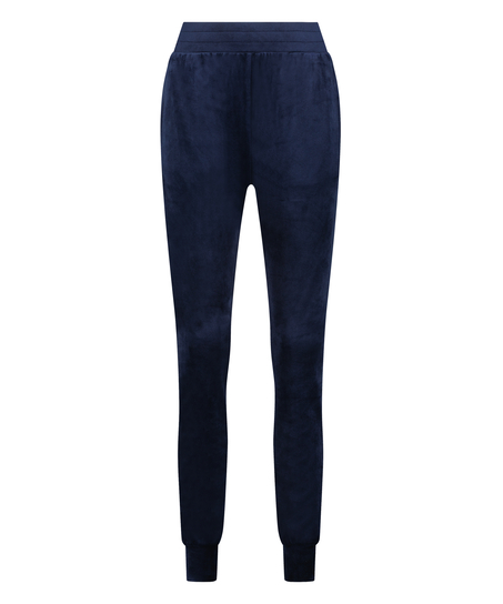 Velours Jogging Pants, Blue