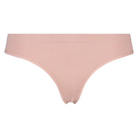 Seamless rib thong, Pink