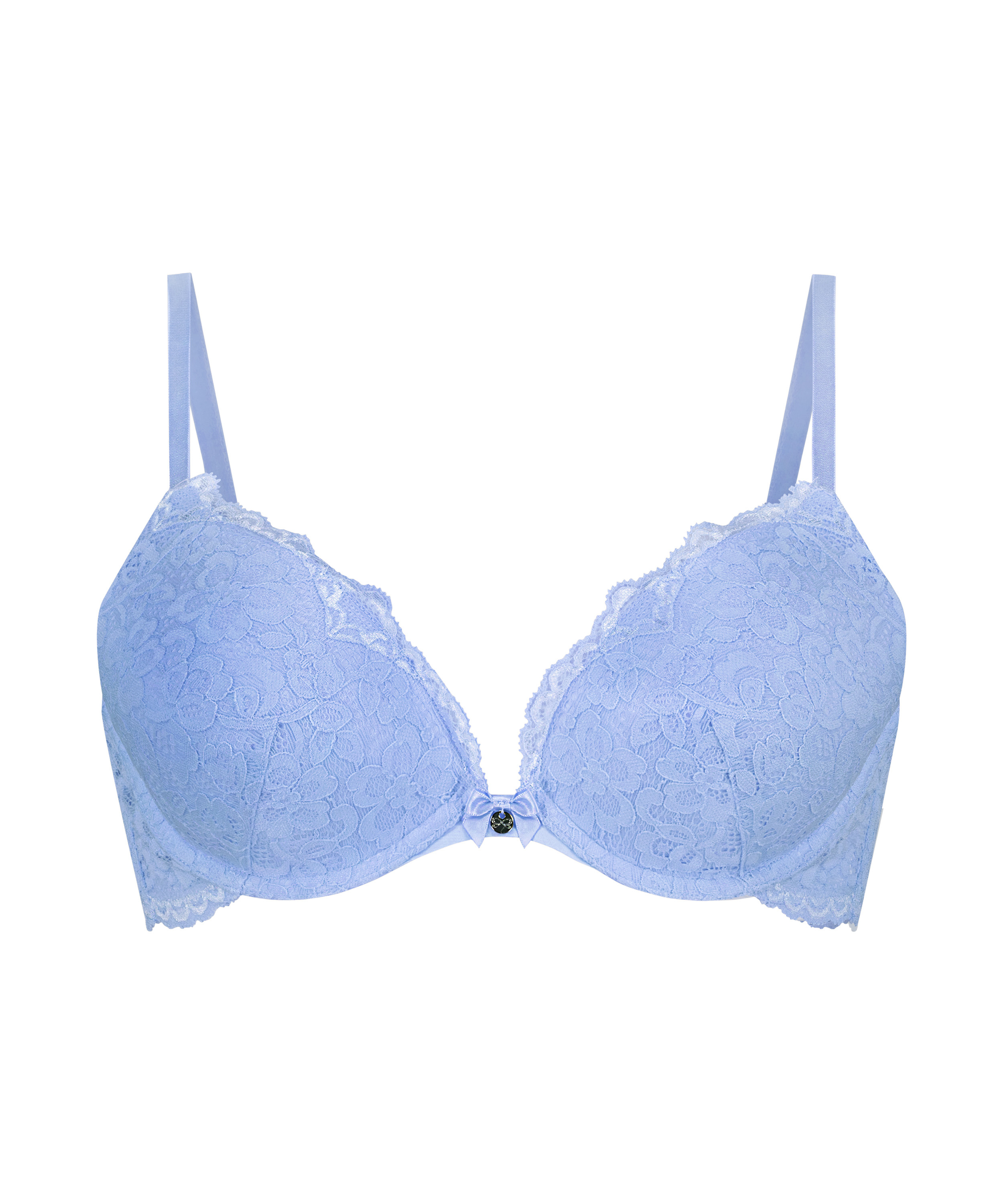 Marine Padded Underwired Push-Up Bra, Blue, main