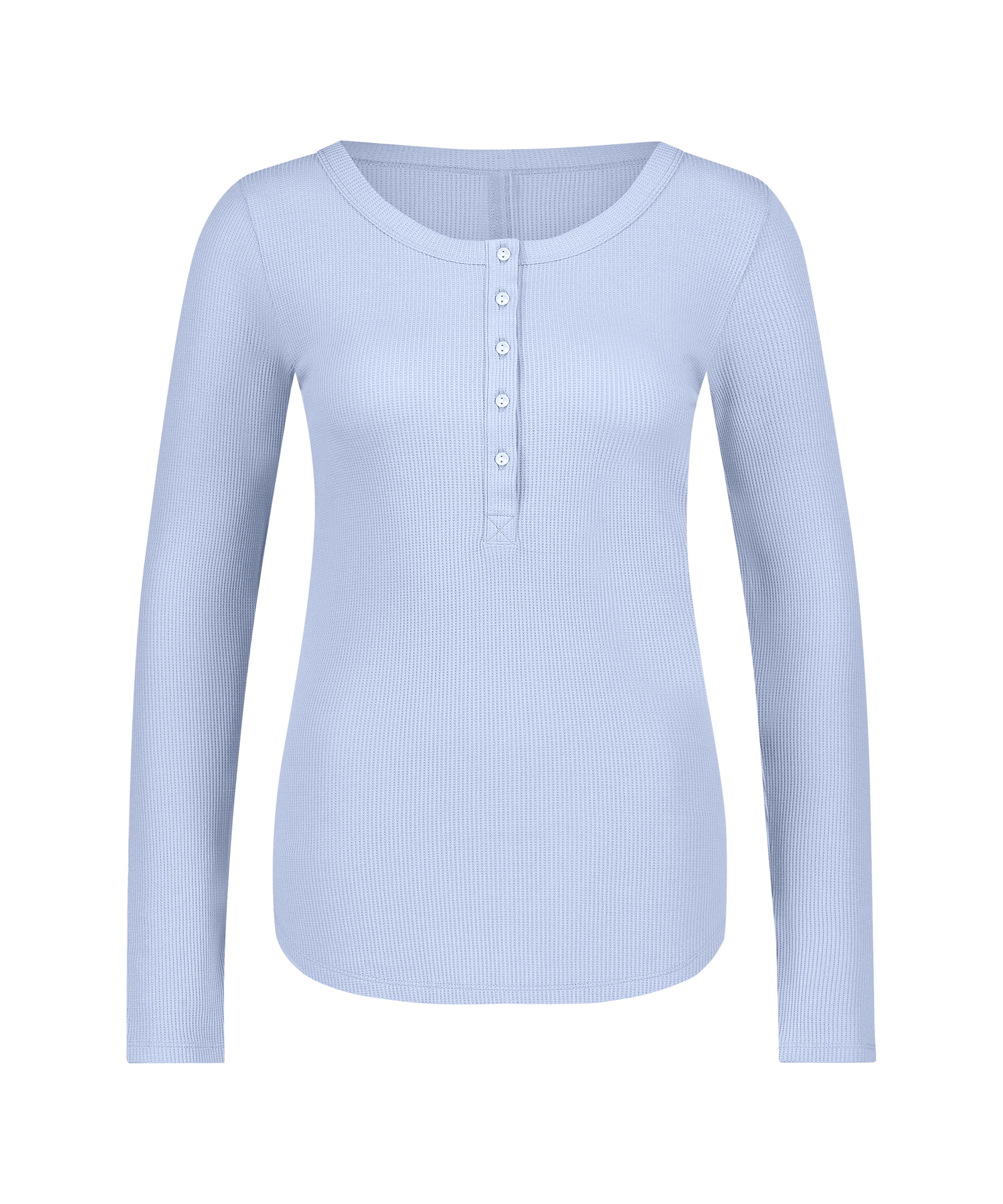Long-Sleeved Pyjama Top, Blue