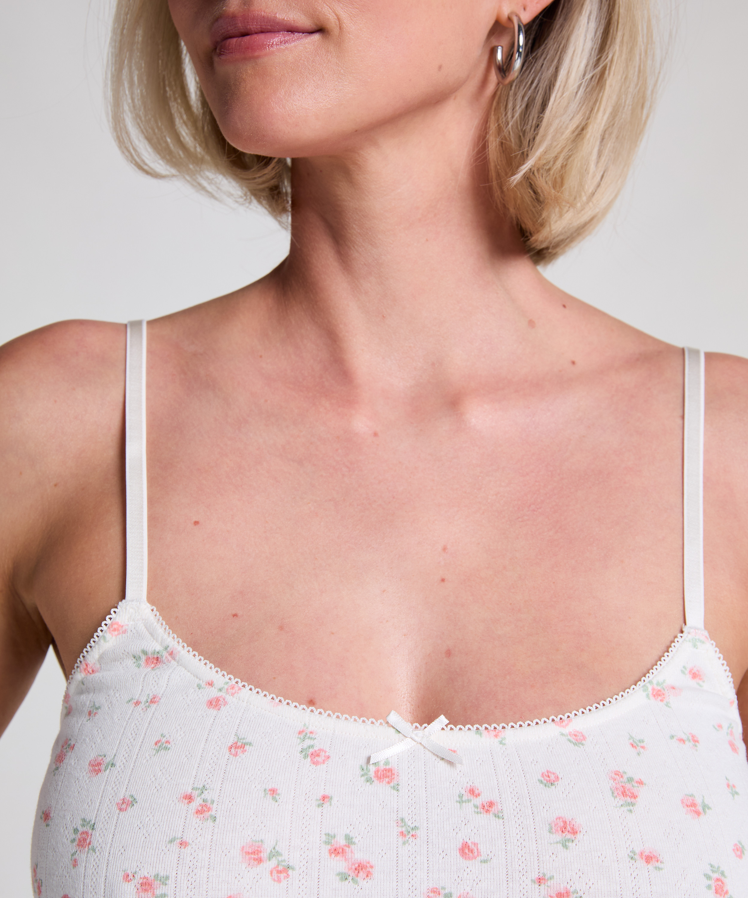 Slipdress Pointelle, White, main