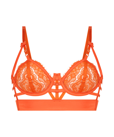 Mitzy Non-Padded Underwired Longline Bra, Orange