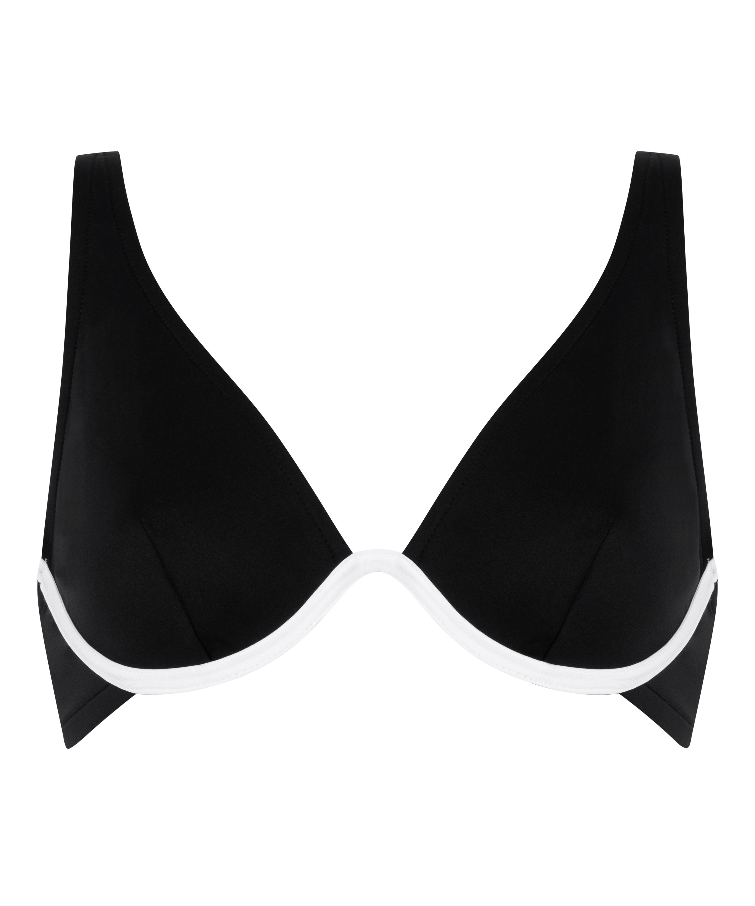 Neoprene Bikini Top, Black, main