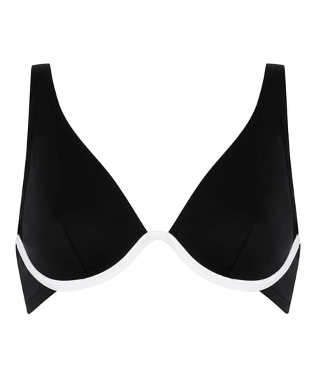 Neoprene Bikini Top, Black