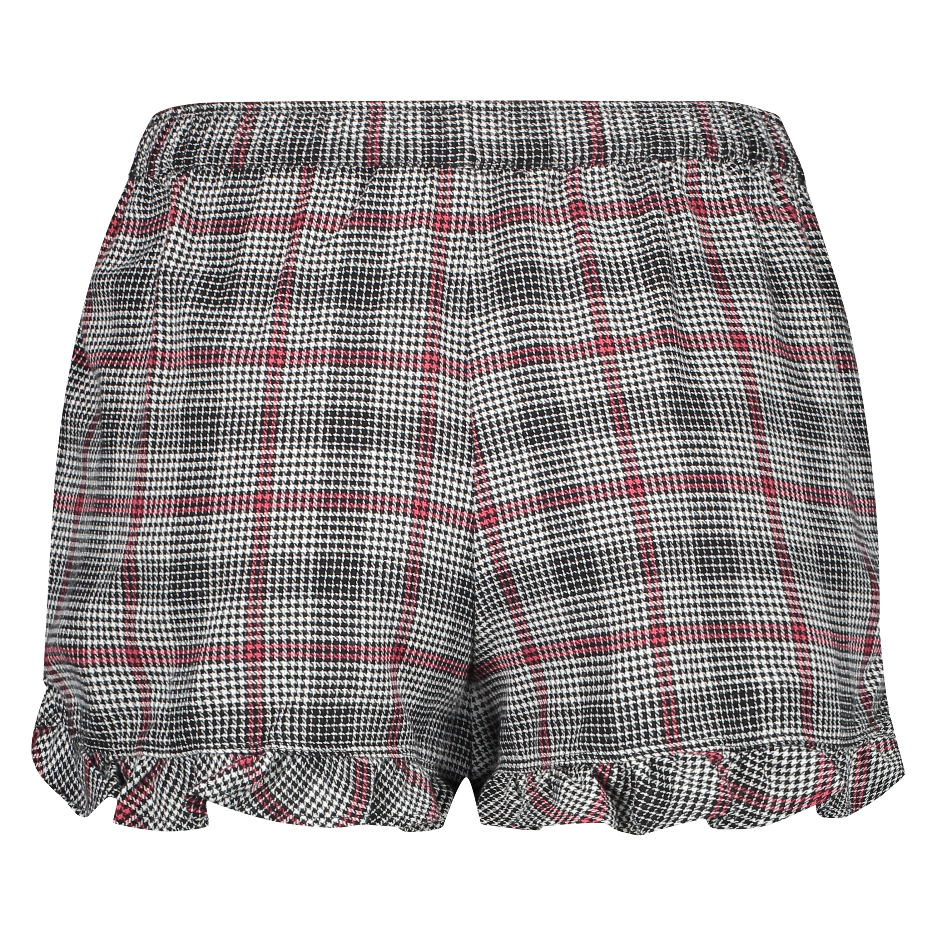 Twill Check pyjama shorts, Grey, main