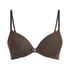 Plunge Padded Underwired Bra, Brown