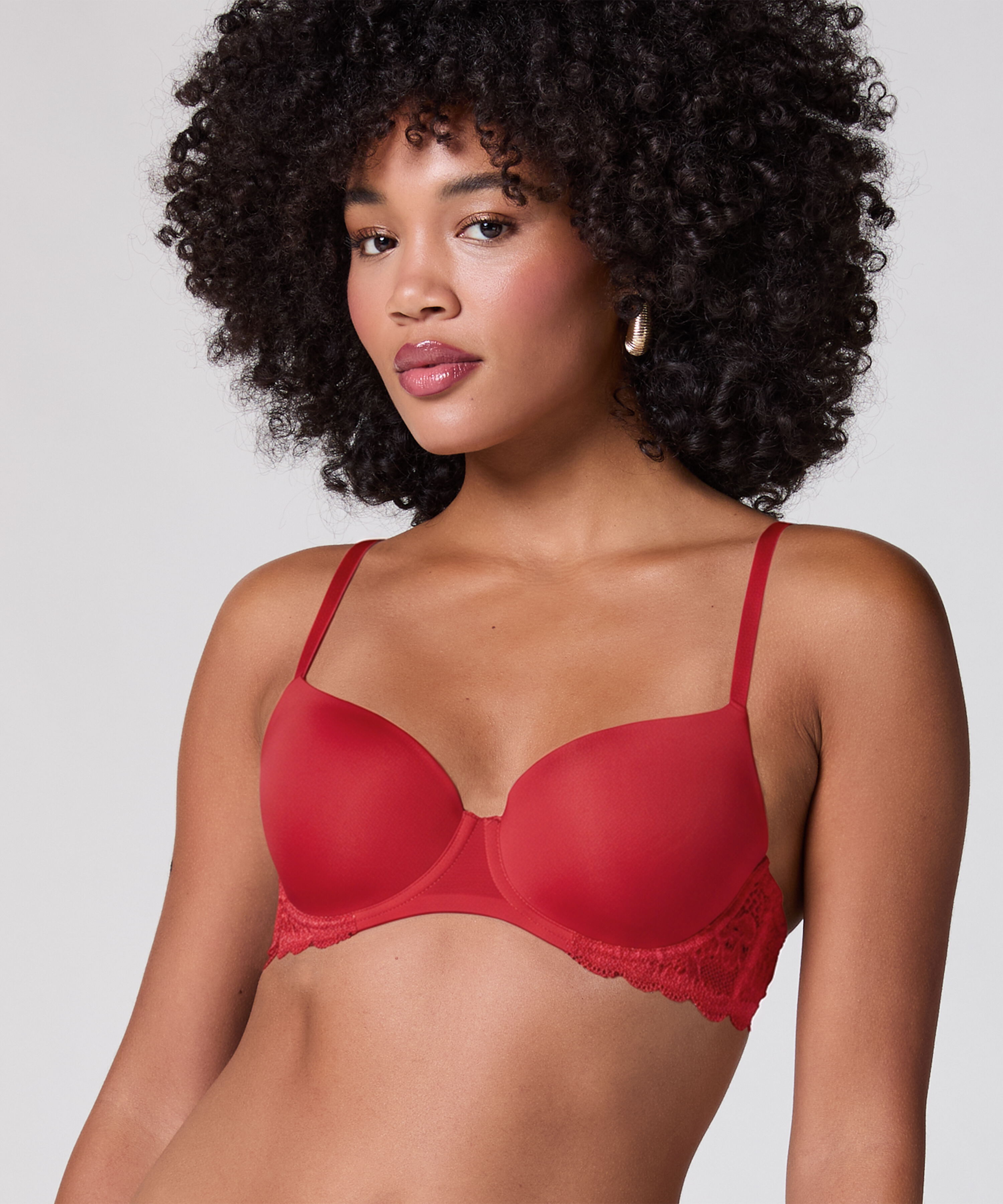 Angie Padded Underwired Bra, Red Angie Padded Underwired Bra, Red