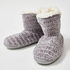 Chenille slippers, Grey