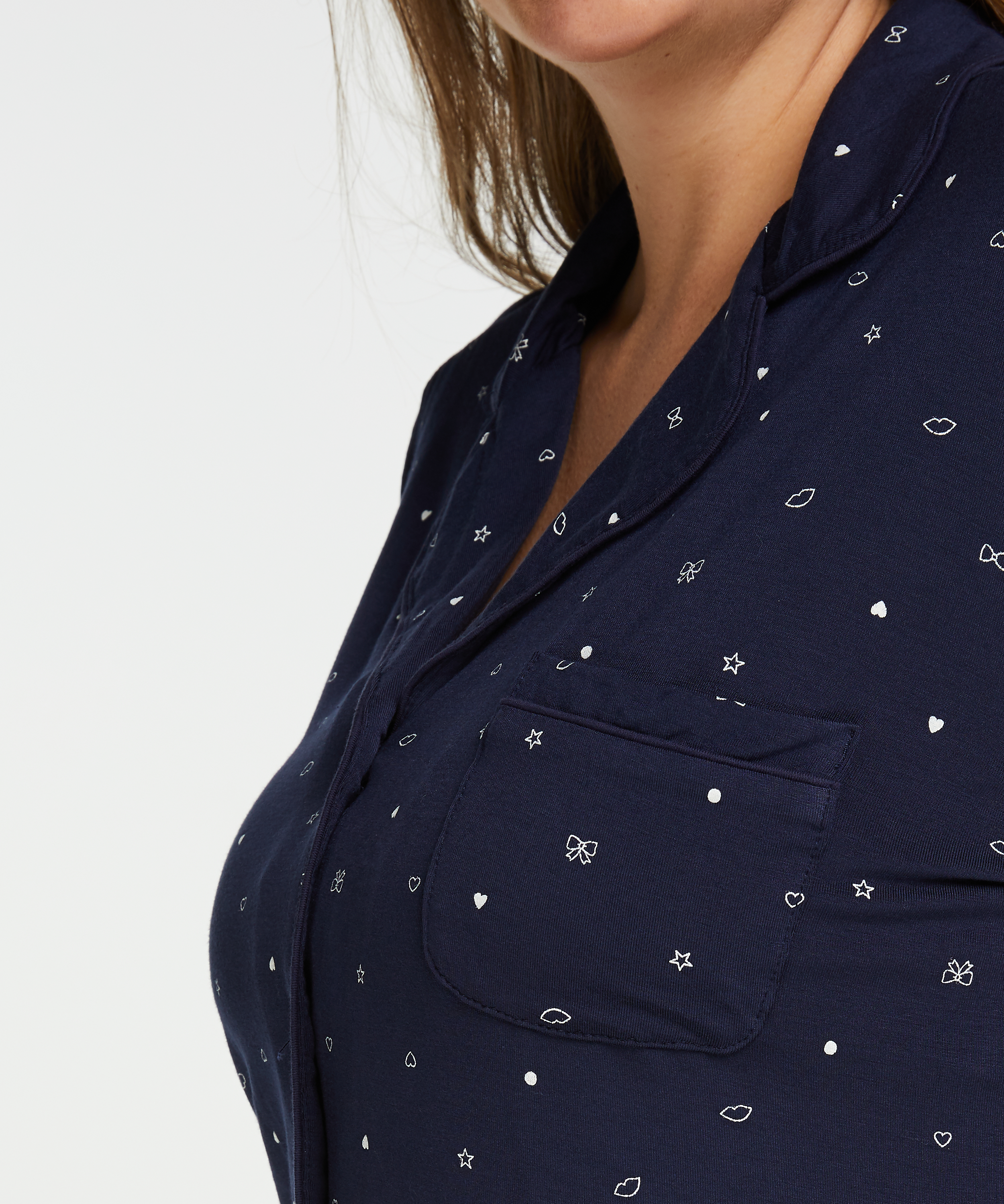 Long Pajama Set, Blue, main