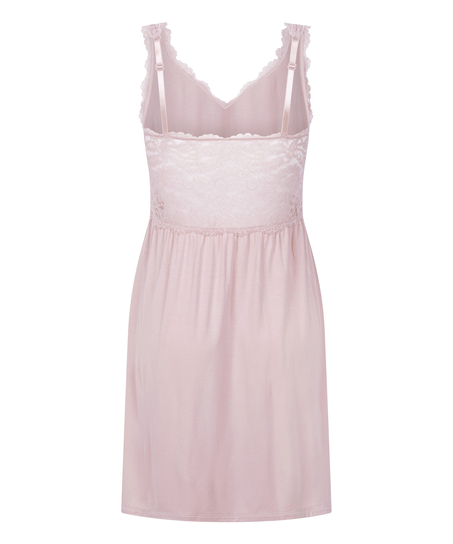Nora Lace Slip Dress, Pink