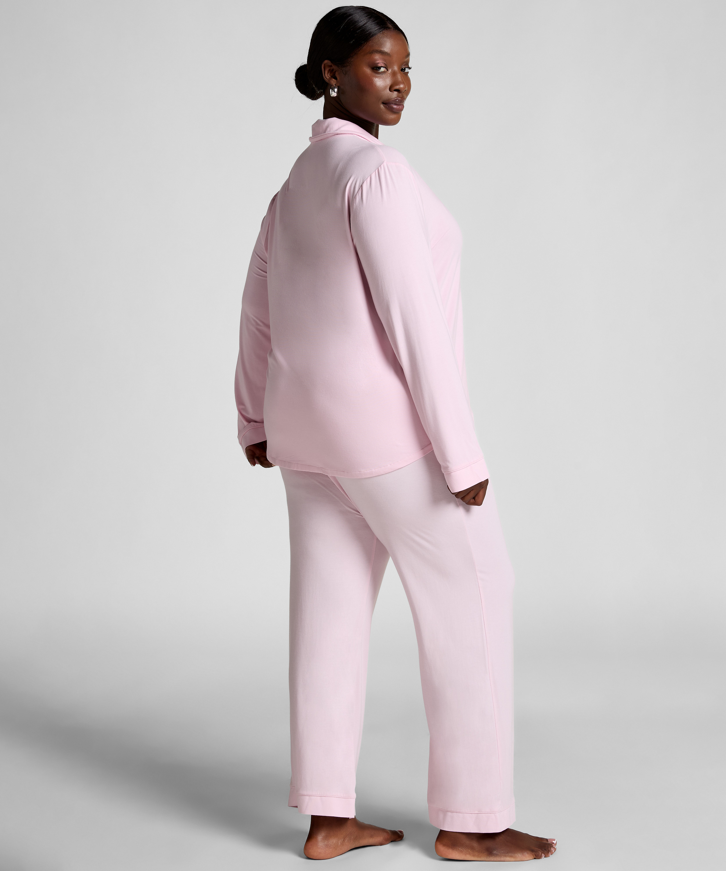 Essential Jersey Long-Sleeved Jacket, Pink, main