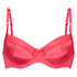 Padded Underwired Demi-Cup Bra Duckie, Red