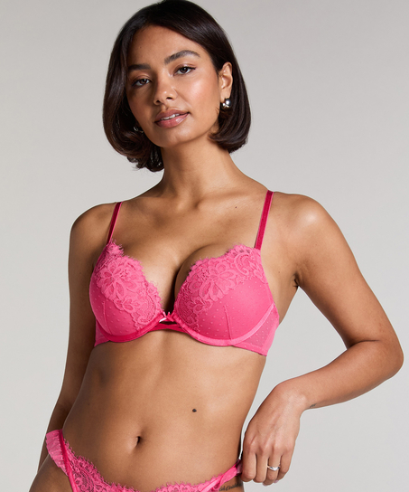Harmony Padded Underwired Maximizer Bra, Pink