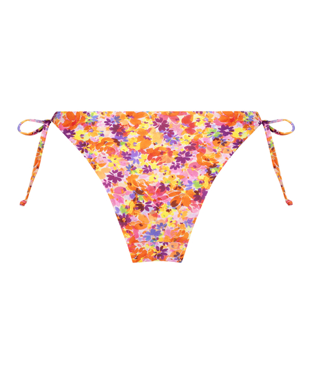 Tiki High-Leg Bikini Bottoms, Orange