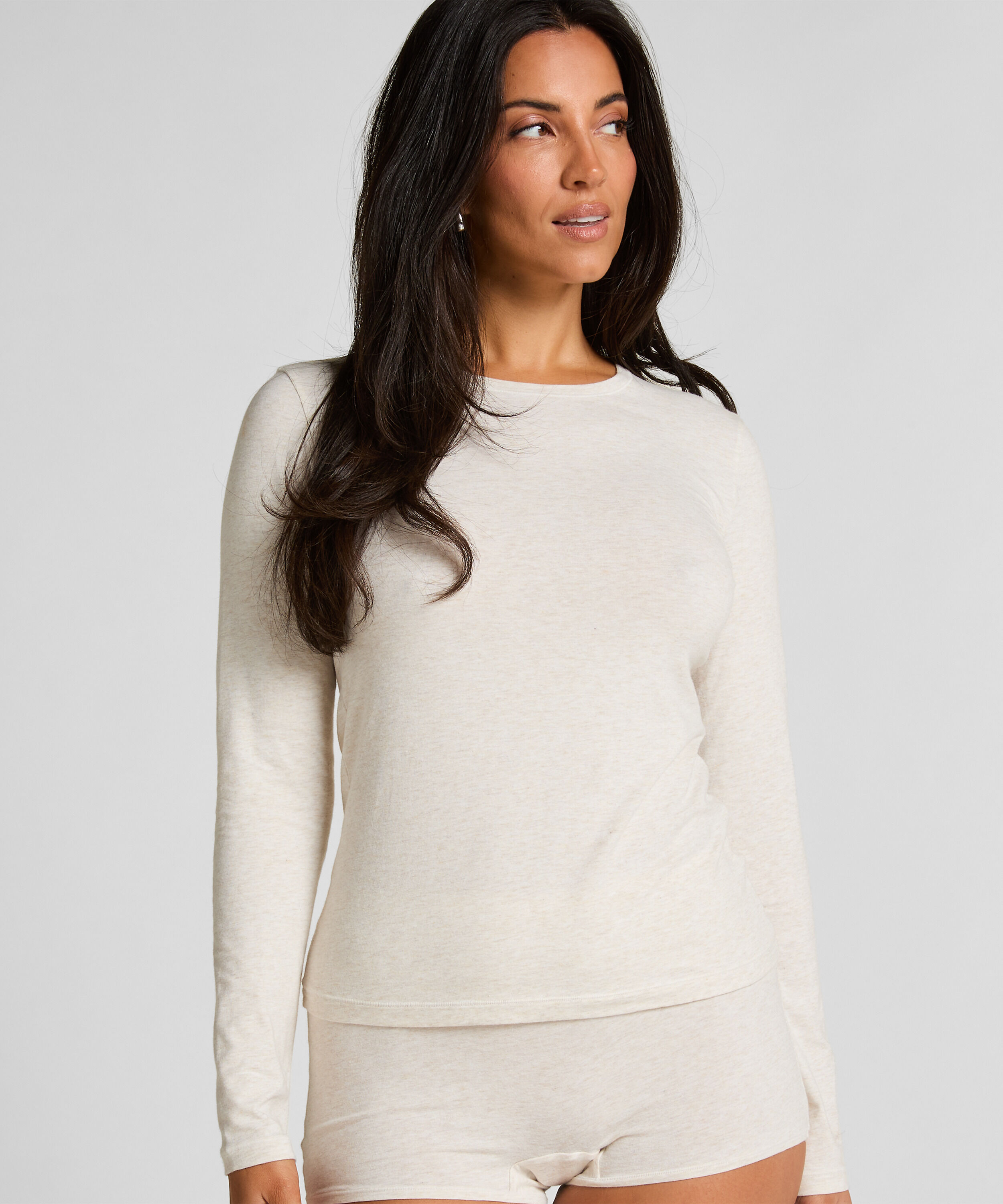 Longsleeved Shirt from Soft Cotton, Beige Longsleeved Shirt from Soft Cotton, Beige