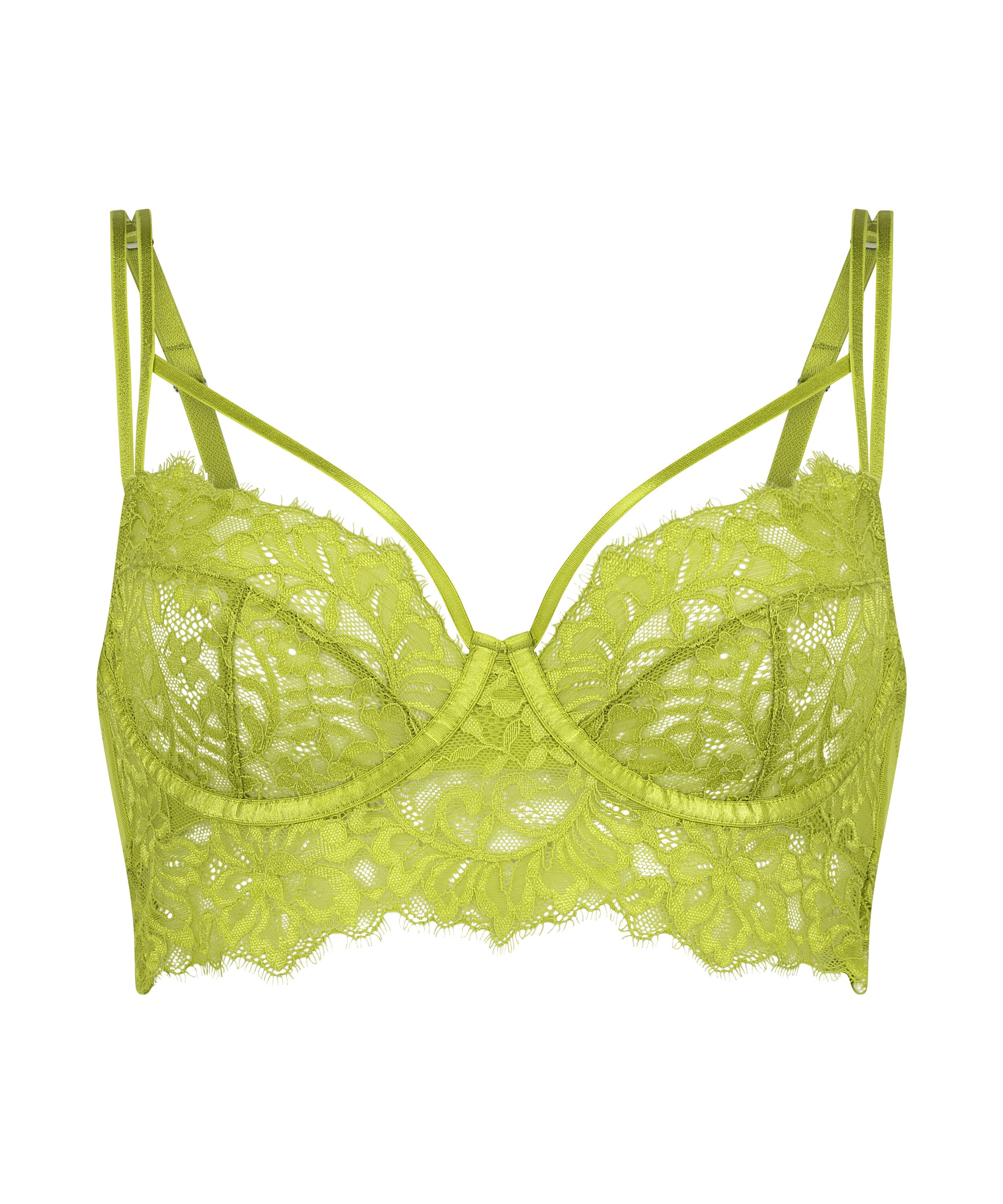 Isabella Non-Padded Underwired Longline Bra, Green