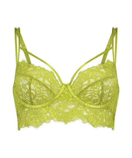 Isabella Non-Padded Underwired Longline Bra, Green