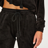 Velours Jogging bottoms, Black