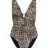 Luxe Animalia Shaping Bathingsuit, Brown