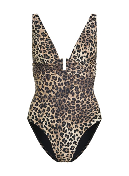 Luxe Animalia Shaping Bathingsuit, Brown