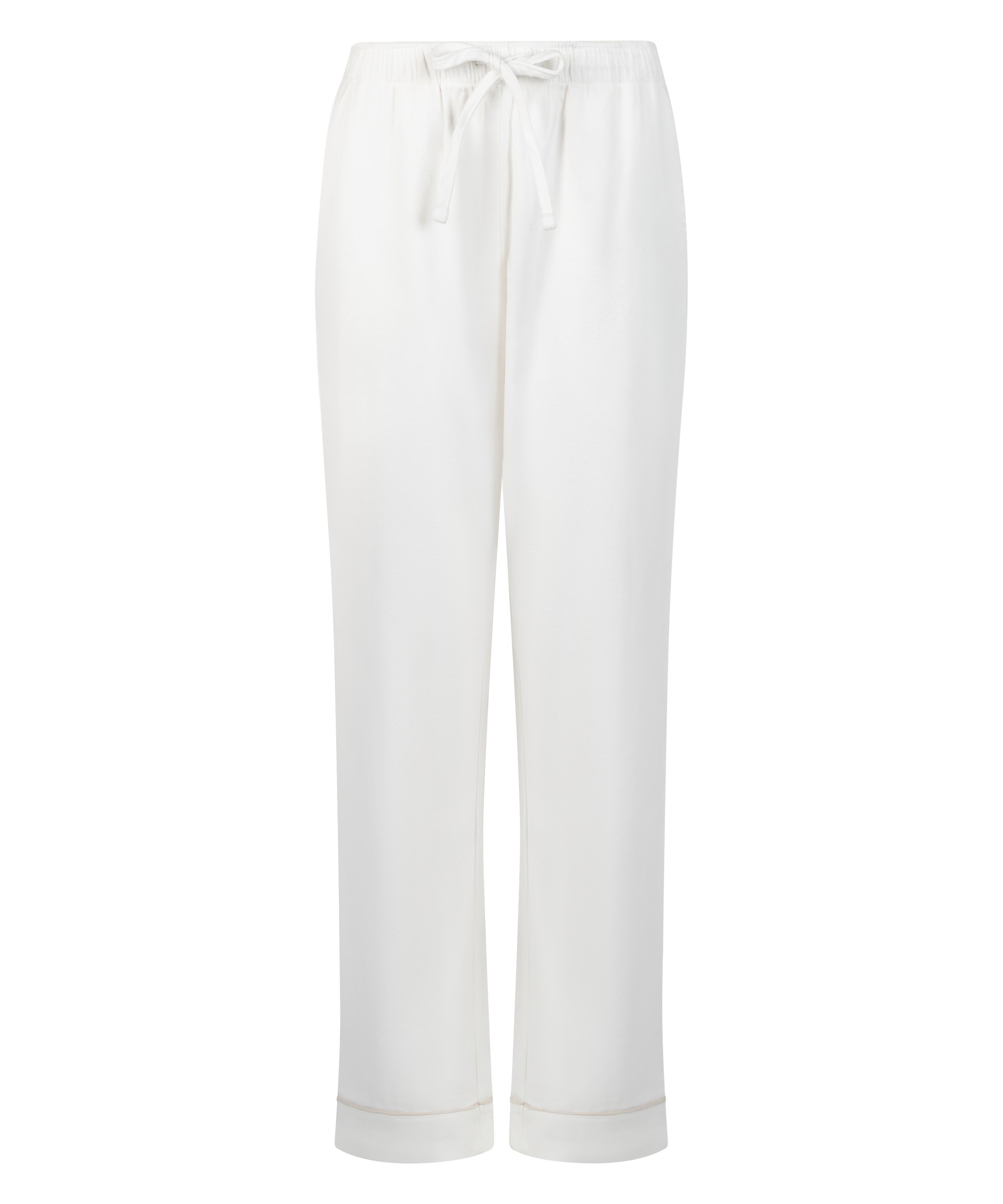 Flannel Pyjama Pants, White, main