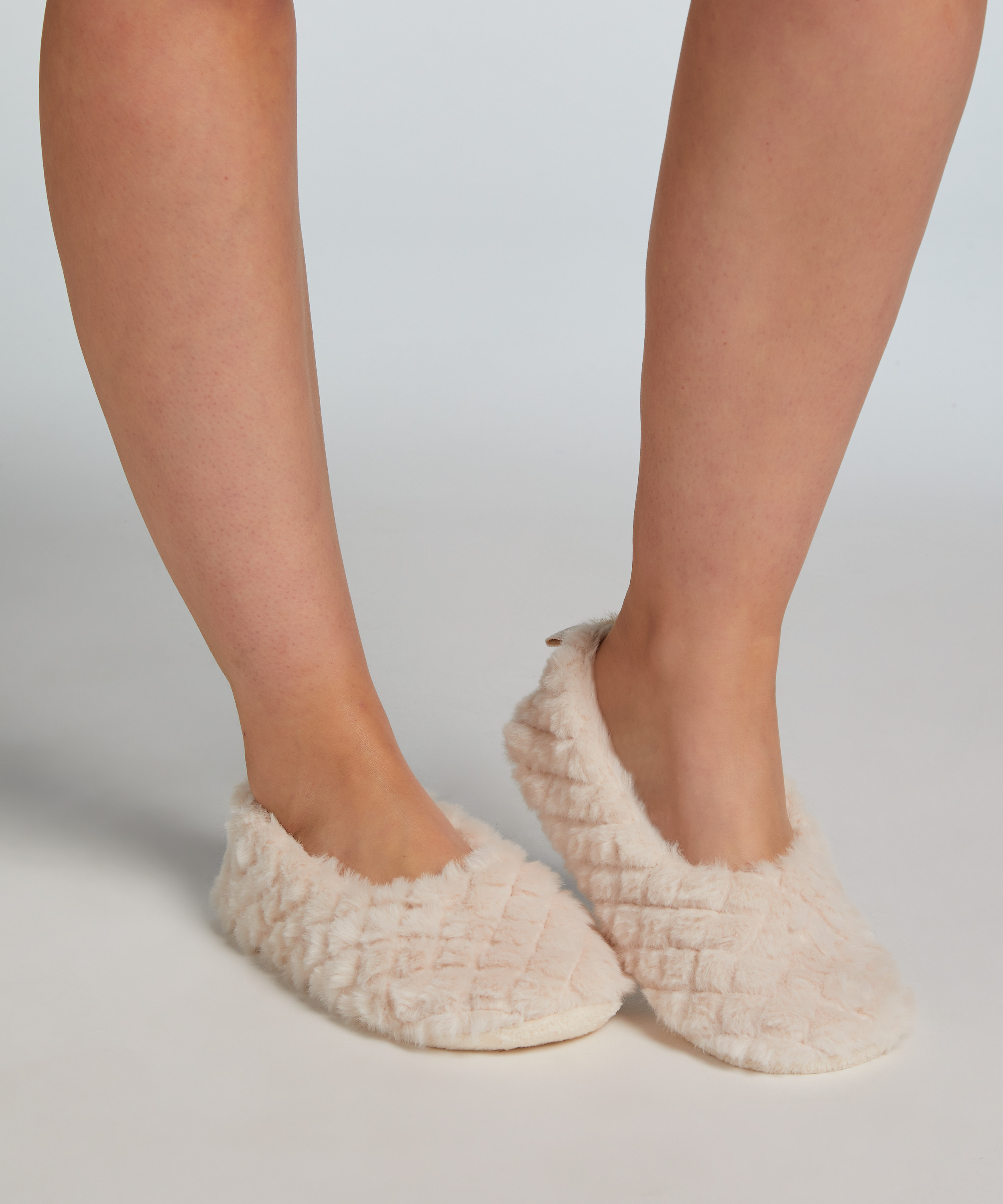 Fluffy Ballerina Slippers, Beige, main