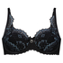 Doutzen Enchanted padded underwired half-cup bra, Black