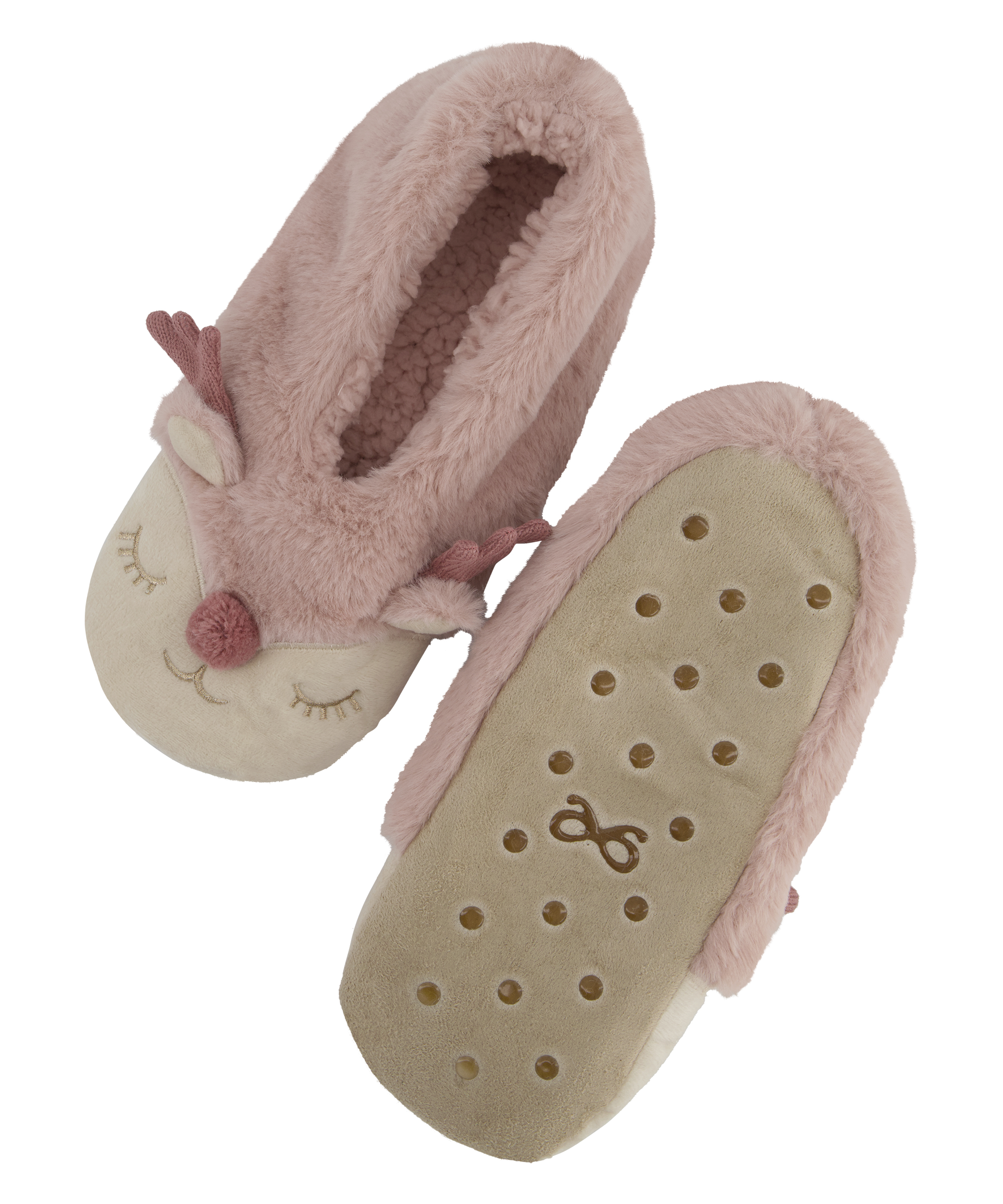 Cosy Animal ballerinas, Pink, main