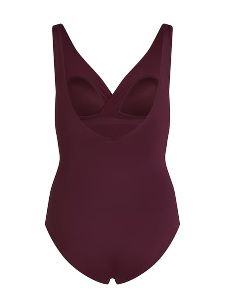 Shaping Shell Mesh Swimsuit, Purple