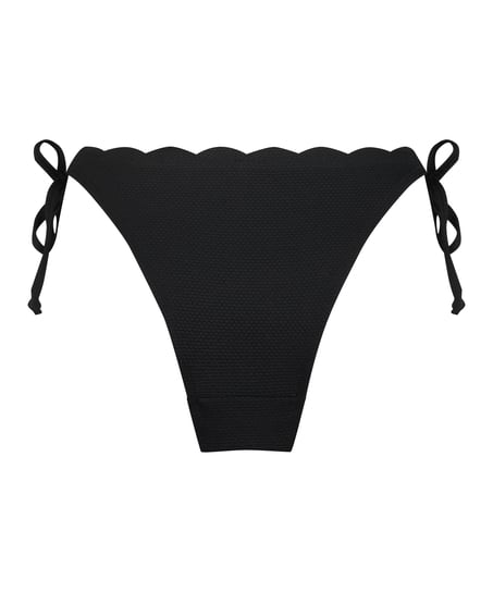 Scallop Bikini Bottoms, Black
