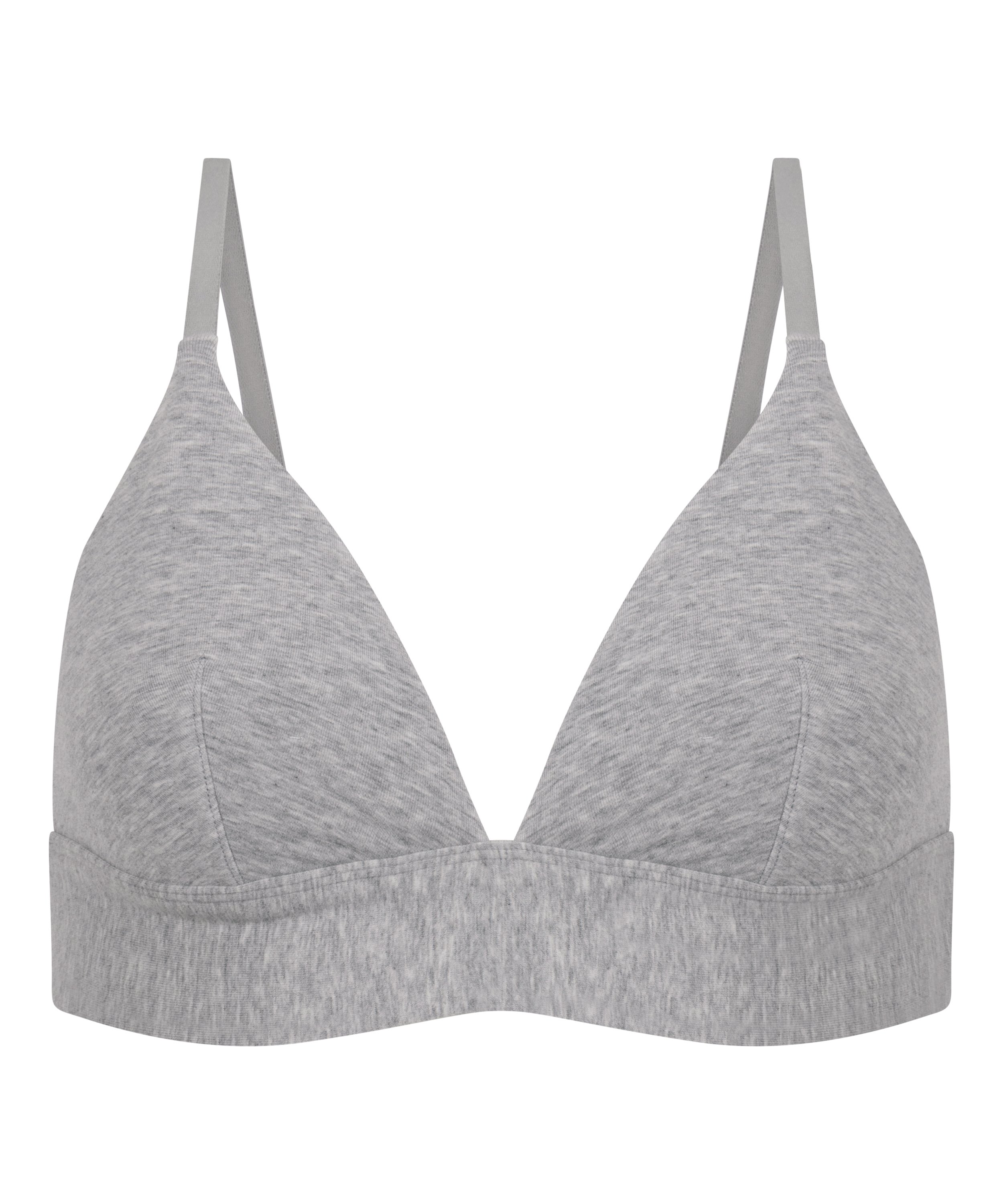 Cotton Bralette, Grey, main