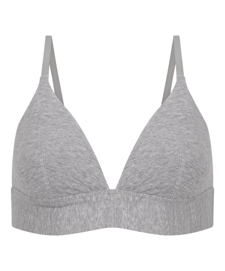 Cotton Bralette, Grey