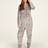 Flannel Fleece Onesie, Grey