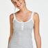 Singlet top cami rib lace, Grey