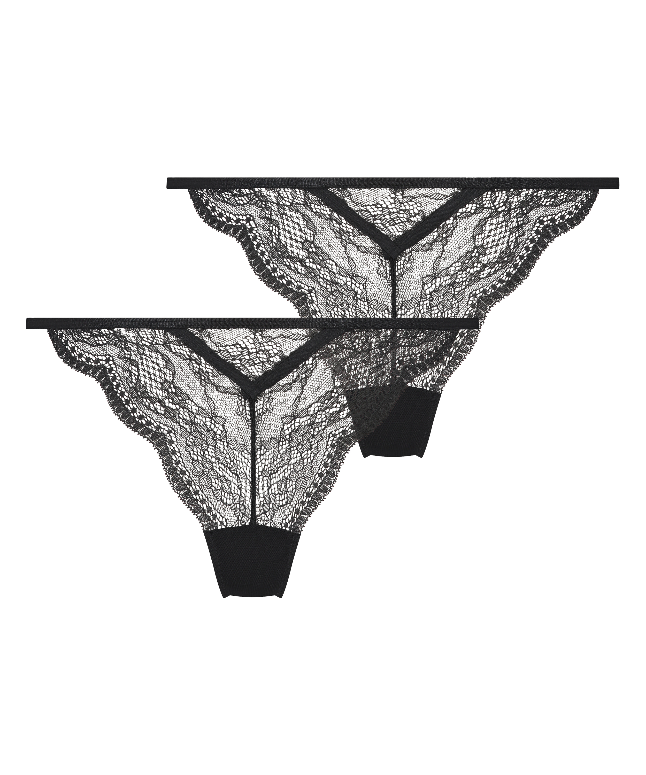 2-pack Isabelle Thongs, Black, main