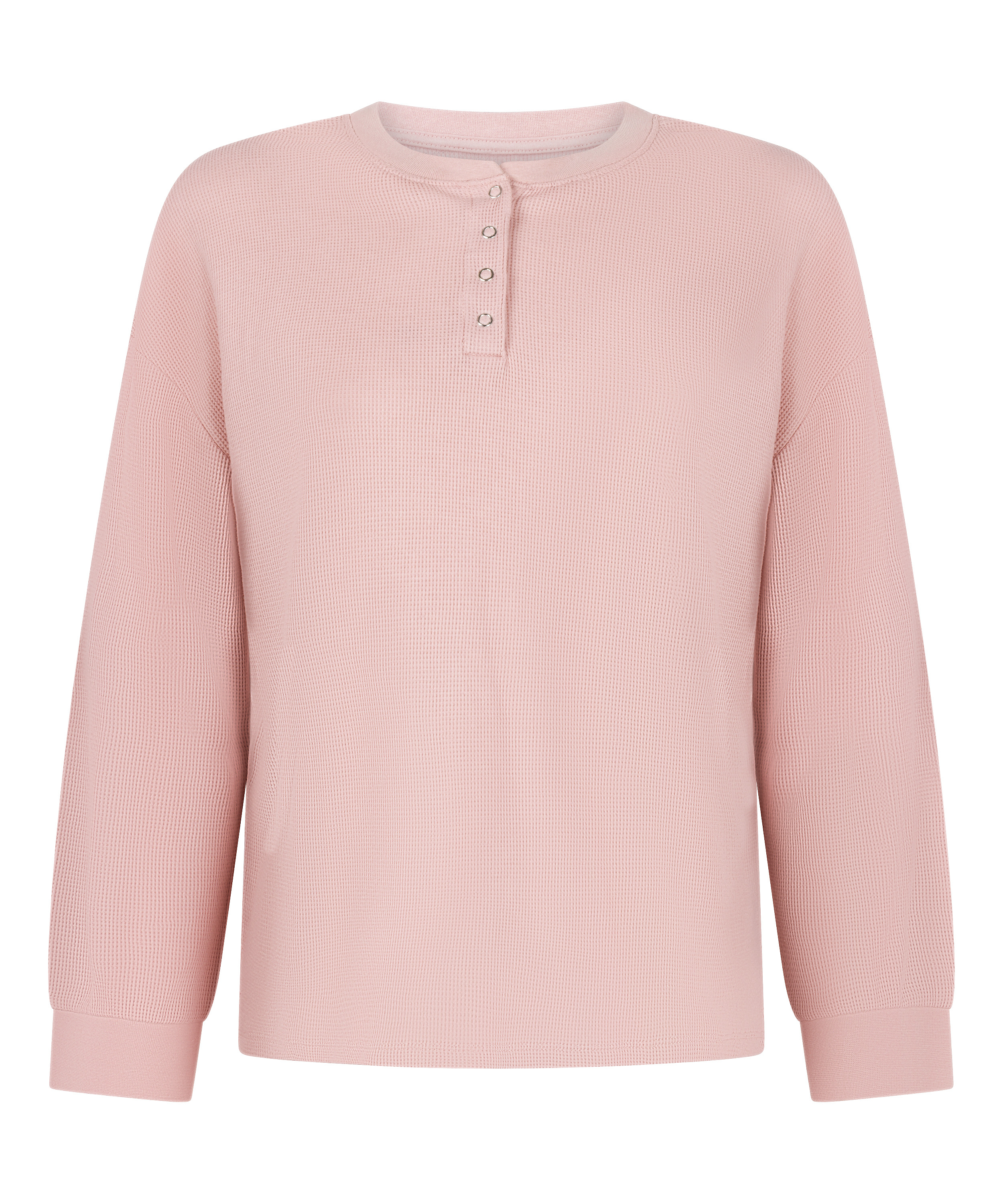 Top Waffle Henley, Pink, main