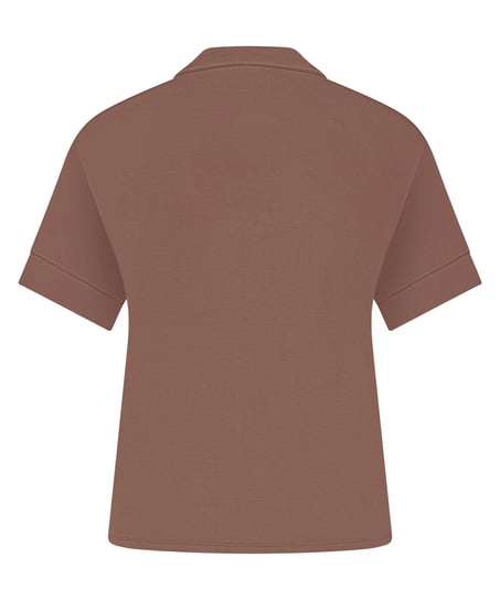 Essential Jersey Short-Sleeved Jacket, Brown