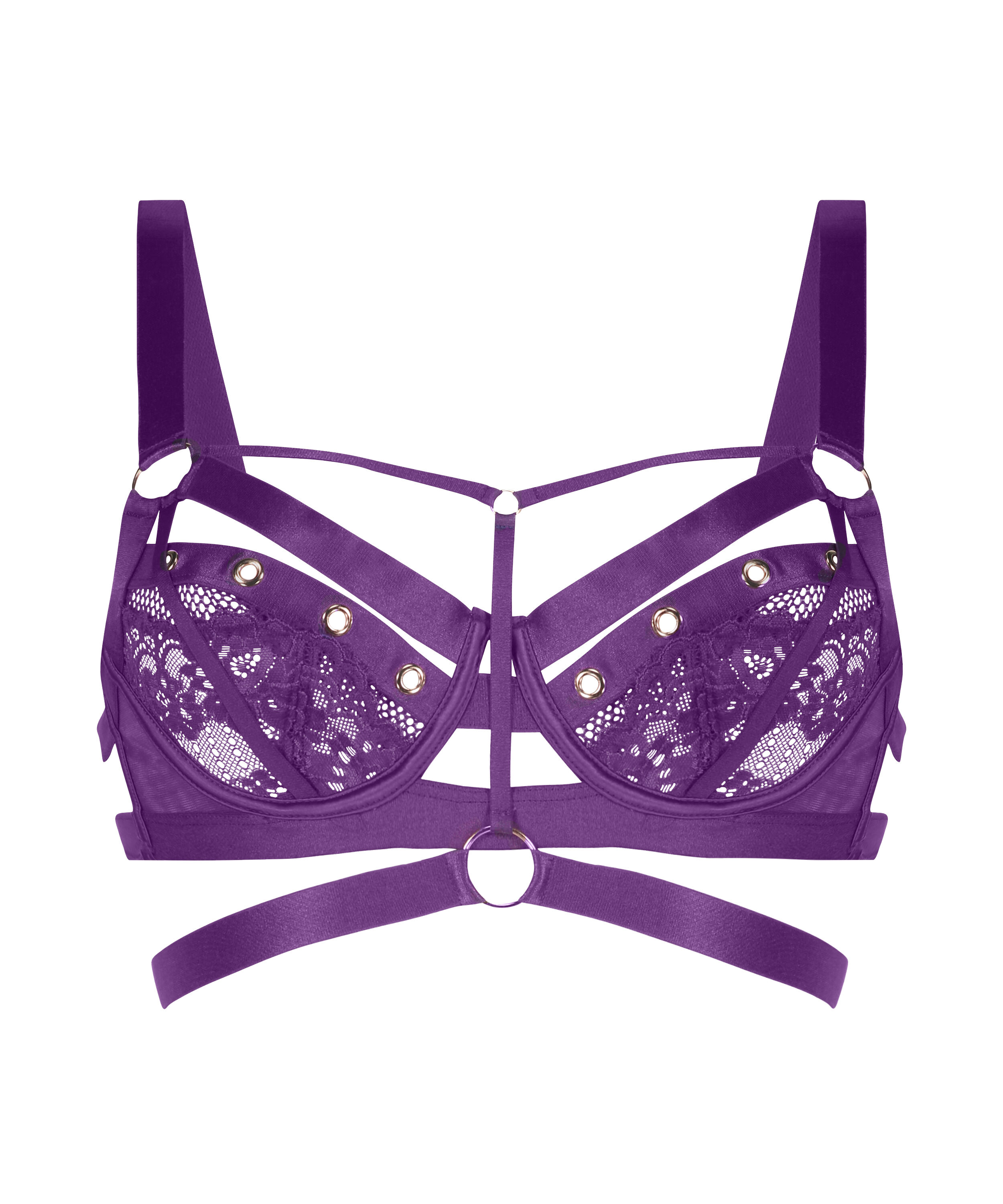 Sadie Non-Padded Underwired Longline Bra, Purple