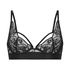 Luna Non-Padded Underwired Longline Bra, Black