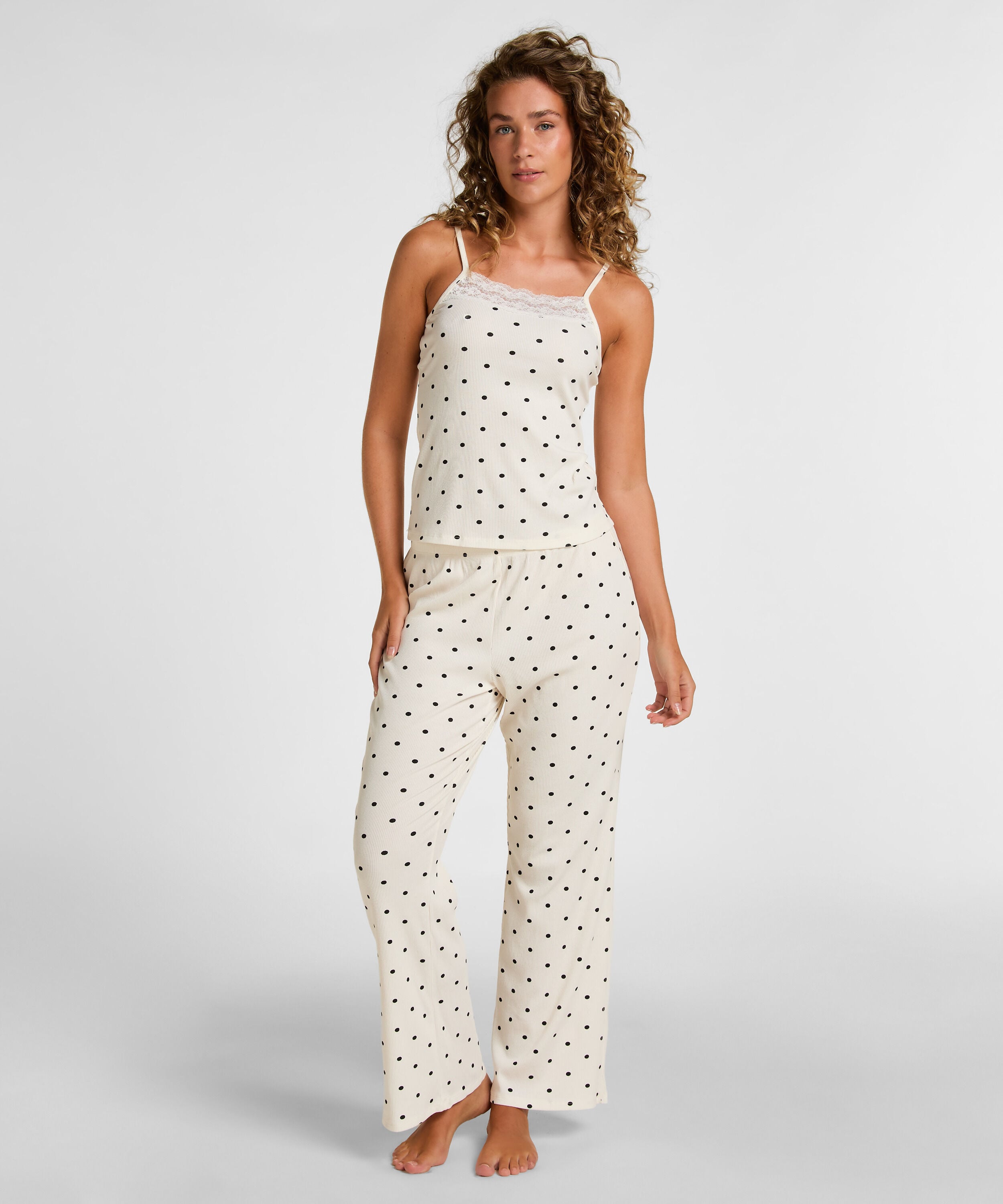Pyjama Set Dots, White Pyjama Set Dots, White
