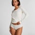 Renee Rib Brazilian Short, White