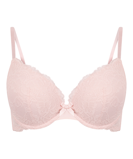 Teddy Padded Underwired Push-Up Bra, Pink