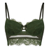 Saffron Padded Underwired Longline Bra, Green