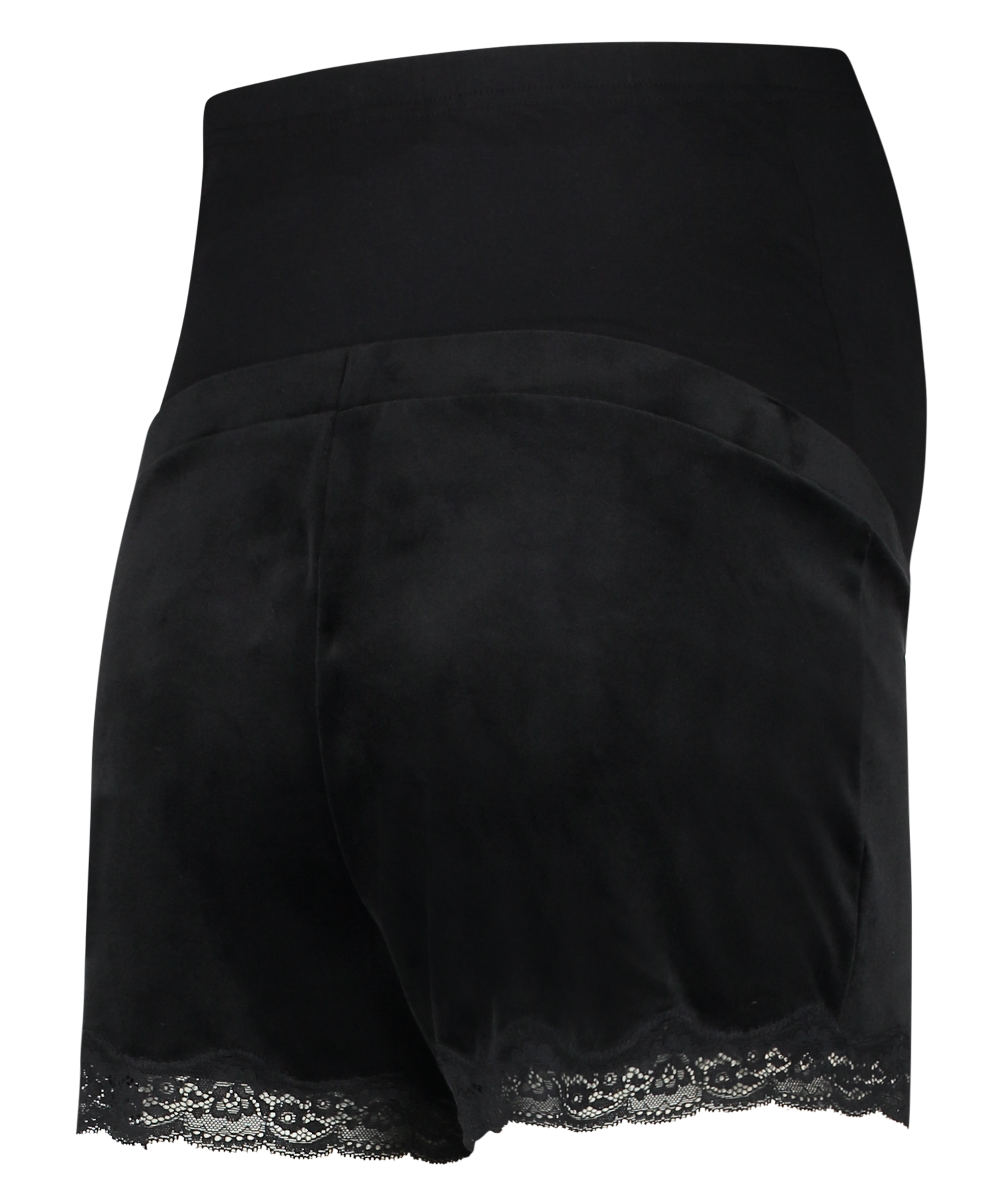 Velours maternity shorts, Black, main