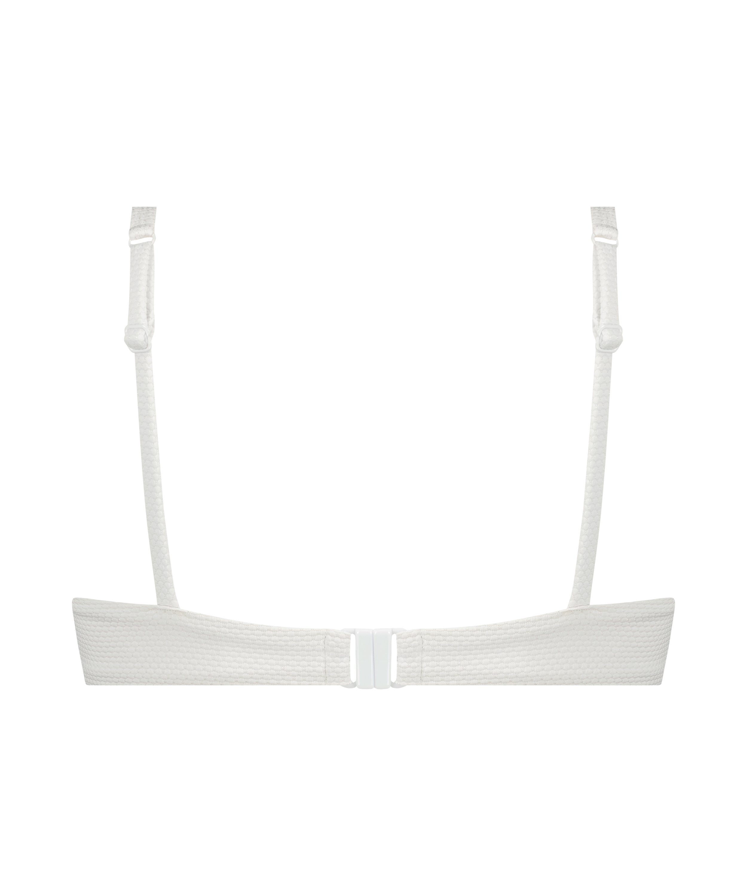 Scallop Non-Padded Underwired Bikini Top, White, main