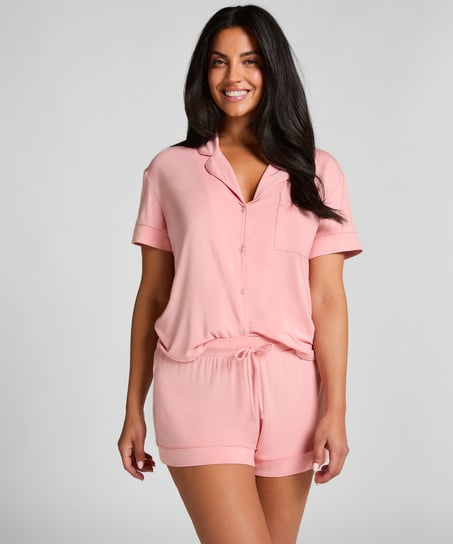 Essential Jersey Short-Sleeved Jacket, Pink