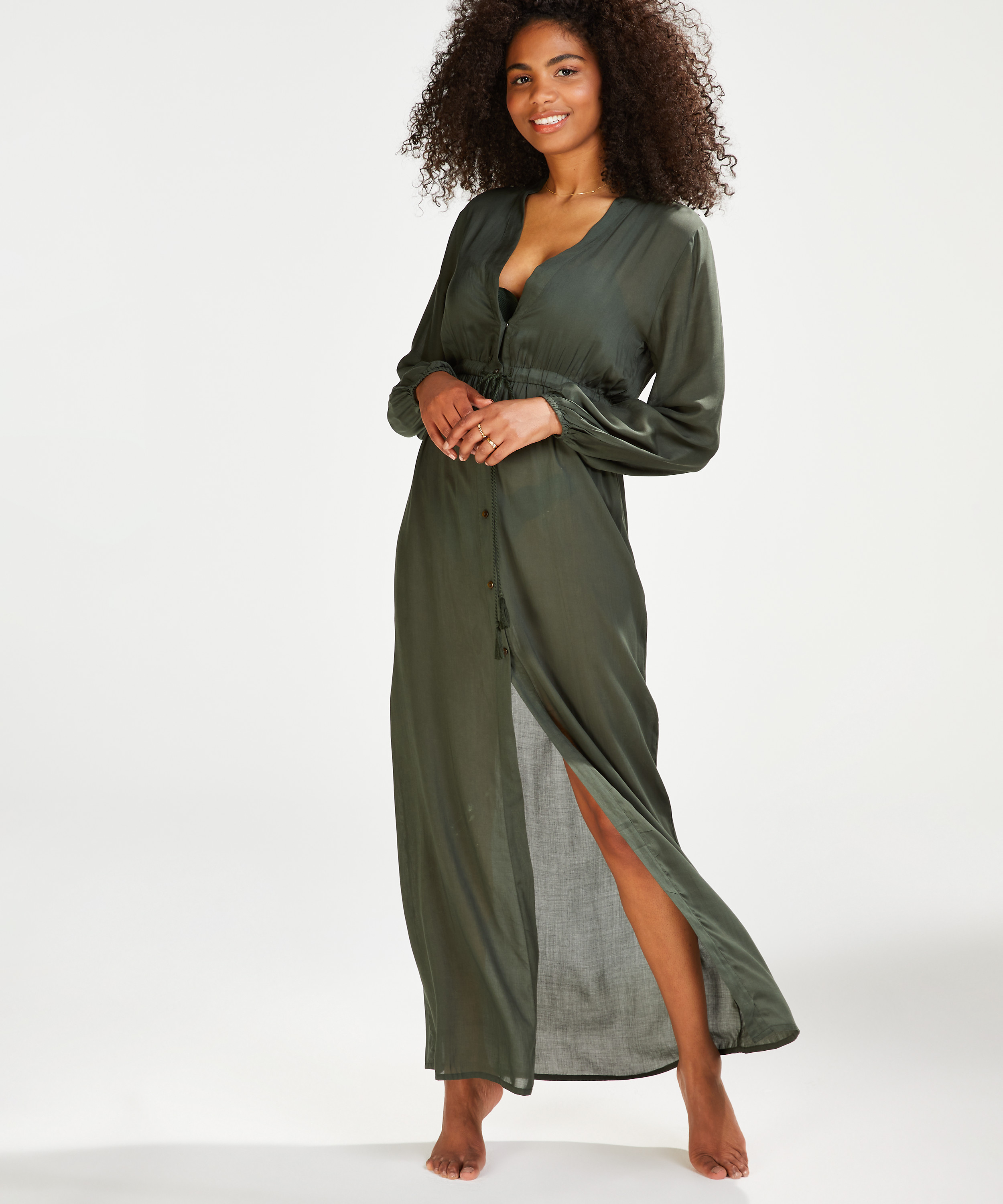 Flowing beach dress, Green, main
