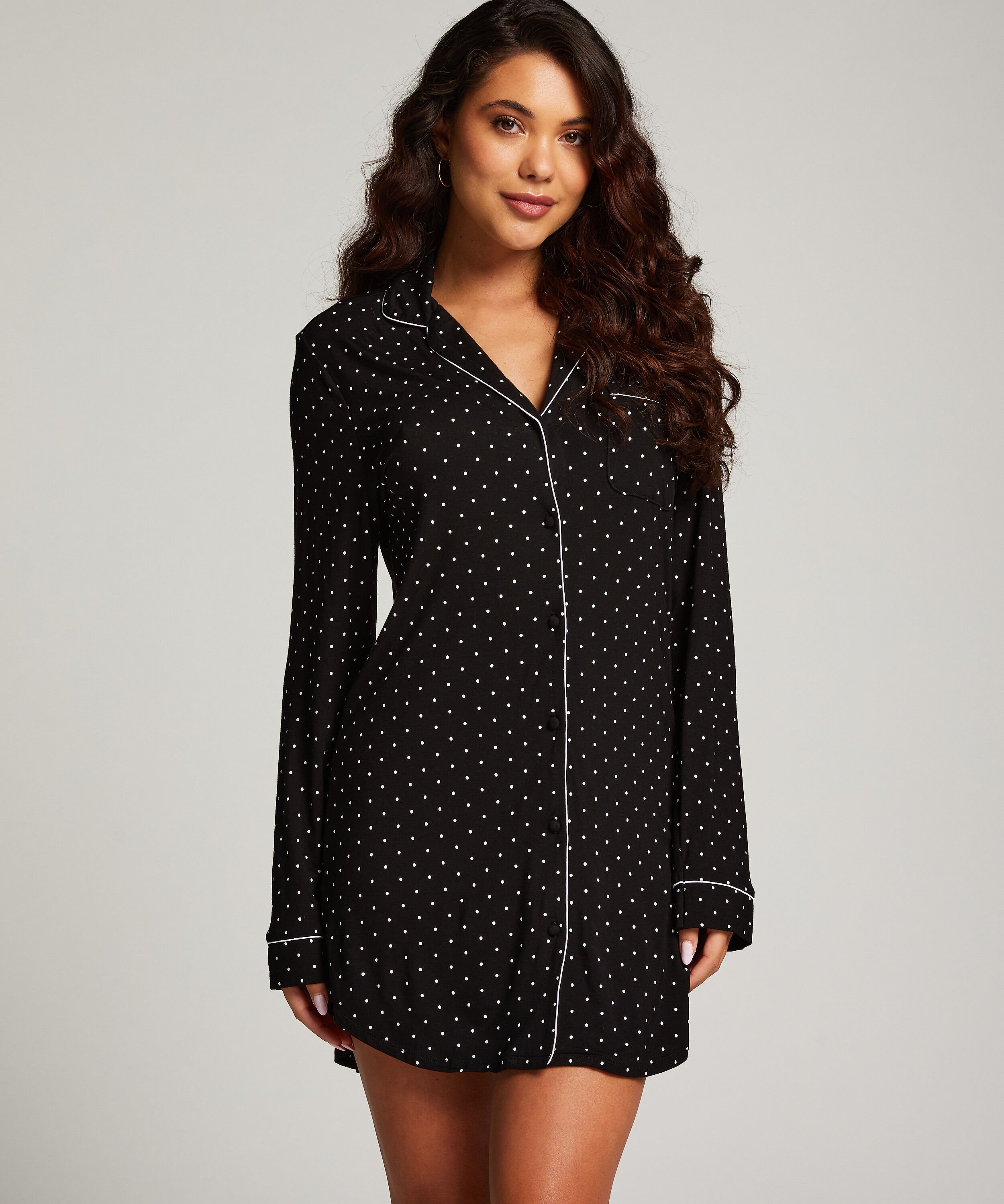 Essential Jersey Shirtdress, Black