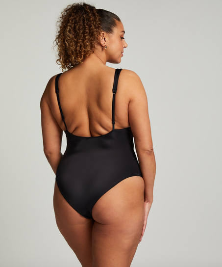 Luxe Shaping Swimsuit, Black