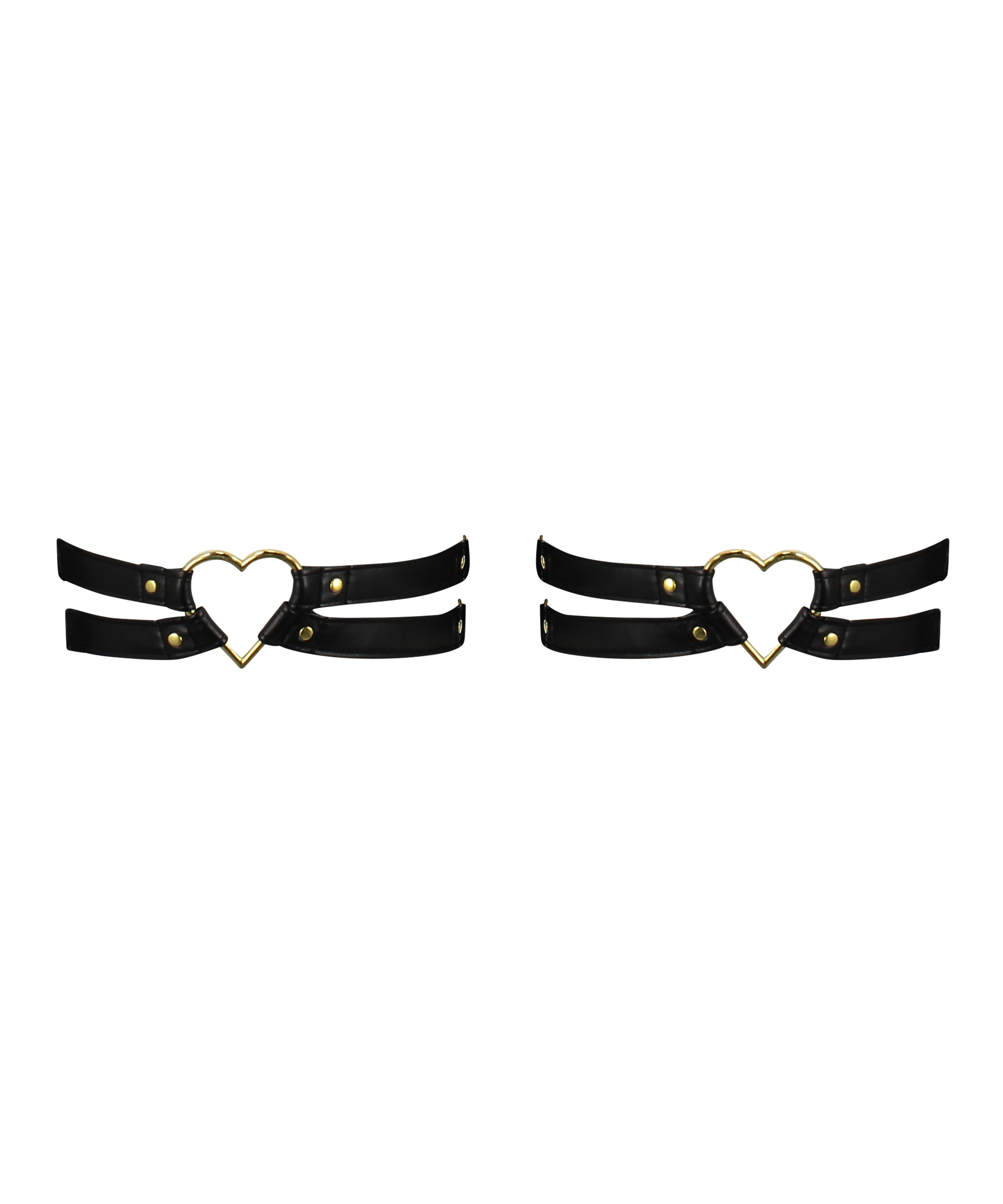 Heart Private Hold Up Suspenders, Black, main